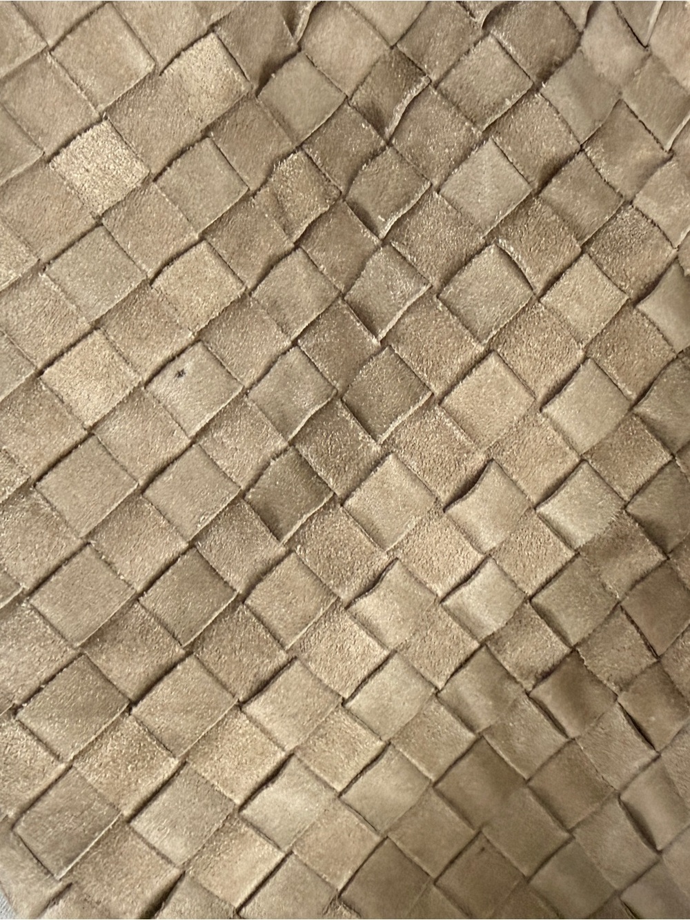 Bottega Veneta Tan Intrecciato Suede Shoulder Bag - Picture 11 of 14